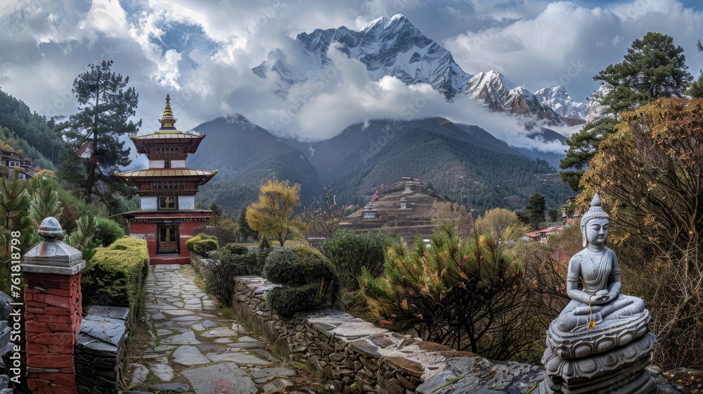 The highest Buddhist monastery in Nepal, Tengboche