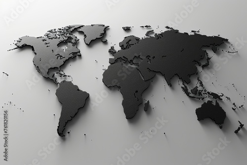 Clean white background with dotted world map photo