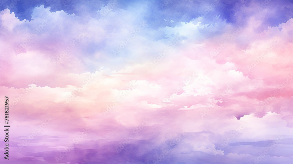 abstract dreamy pastel watercolor sky texture copy space background, ethereal and serene