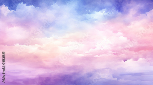 abstract dreamy pastel watercolor sky texture copy space background, ethereal and serene © Cosmic Edge
