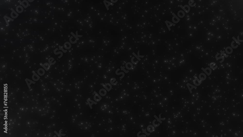bstract chaotic movement of very small white luminous particles on a black background. Glubina effect. Space. 4K loop photo