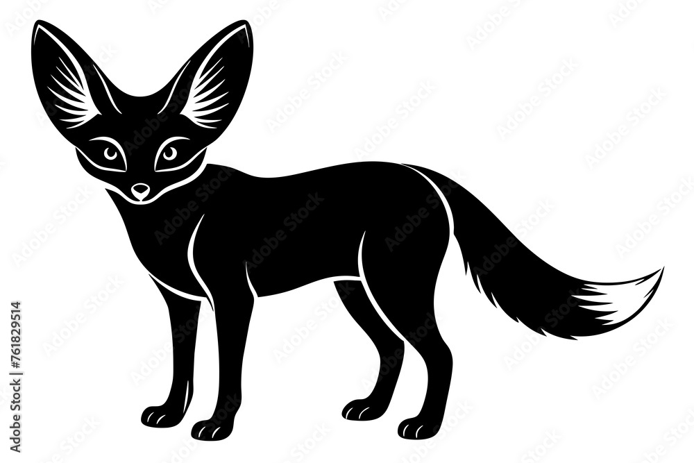 fox silhouette vector illustration