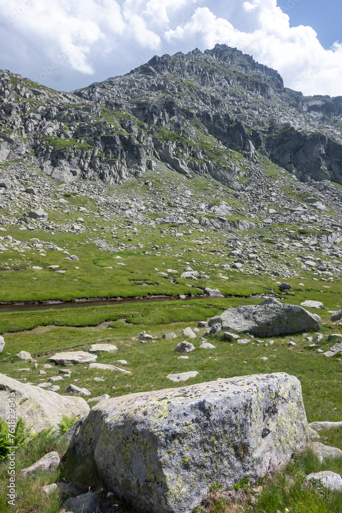 Landscape of Rila Mountain near Kalin peaks, Bulgaria Landscape of Rila Mountain near Kalin peaks, Bulgaria