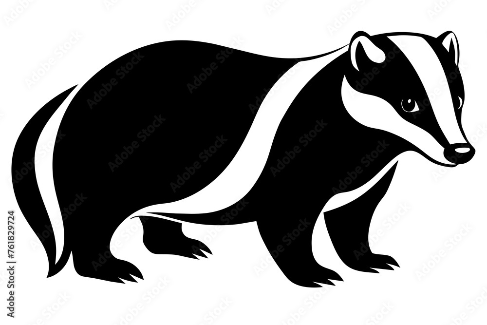 badger silhouette vector 