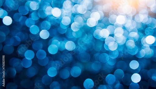 blue abstract background with bokeh
