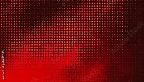 blurry red gradient background with halftone dots gradiation overlay use as creative concept pop art red halftone comics background black dots on red background photo