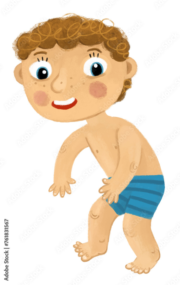 cartoon scene with young boy as anatomy model of body parts on white background illustration for children cartoon scene with young boy as anatomy model of body parts on white background illustration for children