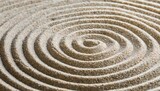 circle lines on sand beautiful sandy texture natural sand background for spa wellness concept for relaxation balance and harmony concentration and spirituality in japanese zen garden