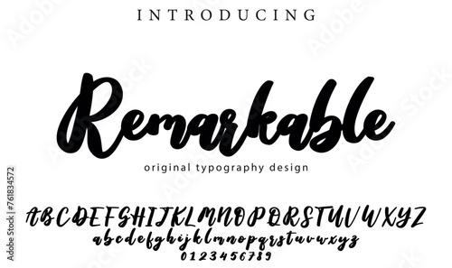 Remarkable Font Stylish brush painted an uppercase vector letters, alphabet, typeface