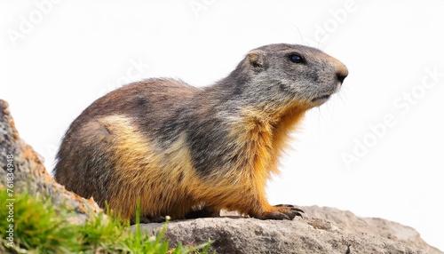 marmot isolated on white