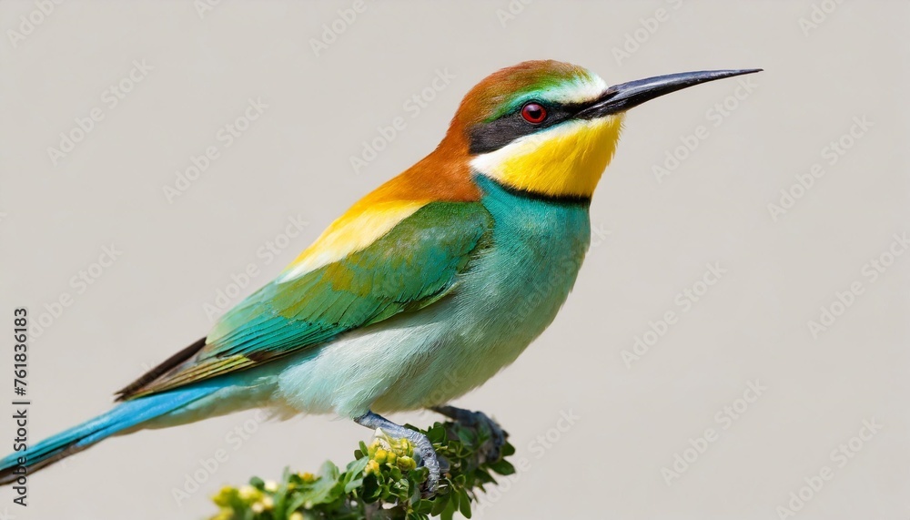 european bee eater merops apiaster png isolated on transparent background