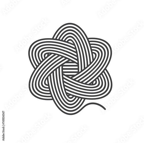 illustration of wool, wool icon, vector art. 