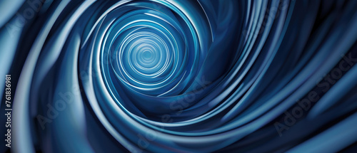 Abstract blue swirl concentric pattern photo