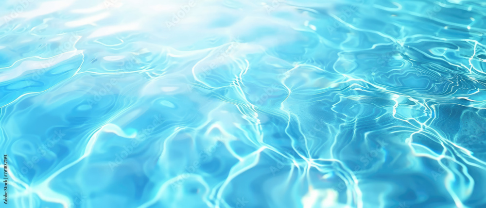 Soft blue water ripples with sunlight reflections Soft blue water ripples with sunlight reflections