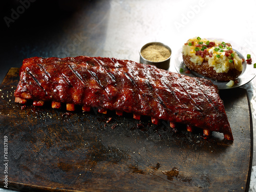 Baby Back Ribs on Metal