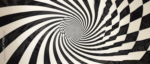 Monochrome striped vortex optical illusion