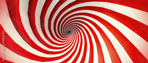 Vibrant red and white swirl vortex design