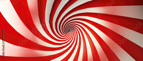 Vibrant red and white abstract swirl
