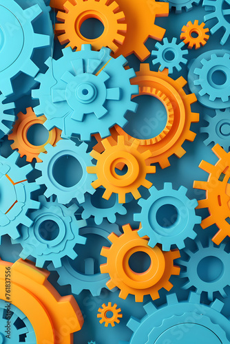 Interconnecting Gears Symbolizing Different Aspects of Cognitive Intelligence: An Illustration of IQ