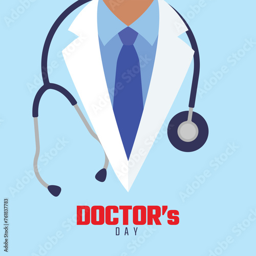 Doctor's Day Vector Icon Illustration Doctor Day Icon Stethoscope Icon