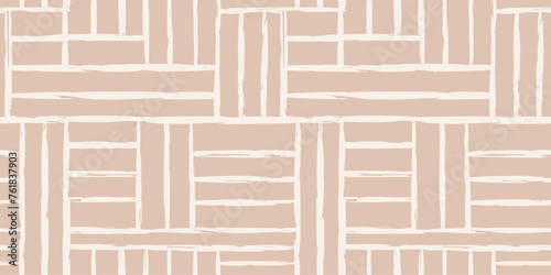 Trendy aesthetic abstract seamless pattern with geometric print. Minimalistic Organic brush stroke, ink texture. Simple design for wallpaper, textile, wrapping, packing, fabric, branding, decoration
