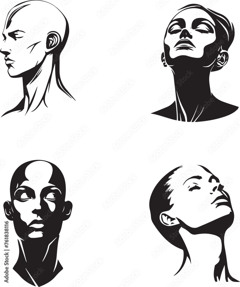 Head art vector concept. Artist illustration.