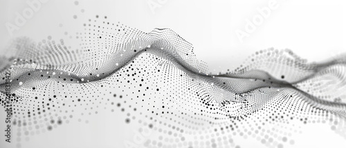 Monochrome particle wave dispersion effect photo