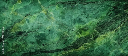 A detailed shot of a green marble texture resembling terrestrial plant patterns in a natural landscape, akin to a forest or grassland