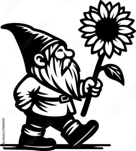 Gnome Holding Sunflower