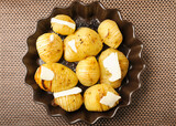 Hasselback potatoes with butter