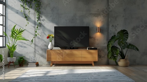 modern blank cabinet tv