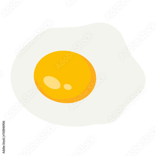 Fried egg Illustration. Breakfast meal.