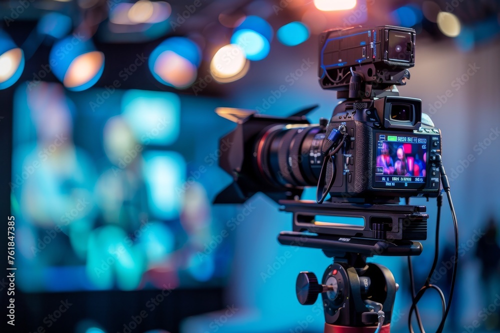 Professional video camera on set Professional video camera on set
