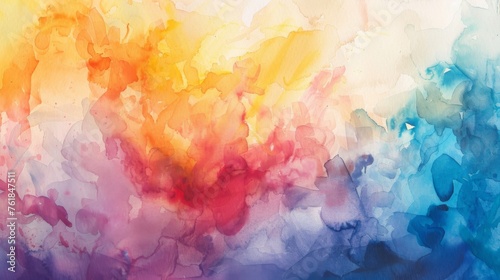 Abstract watercolor background with vibrant colors