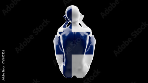 Sovereign Silhouette Embraced by the Finnish National Colors © juanjo