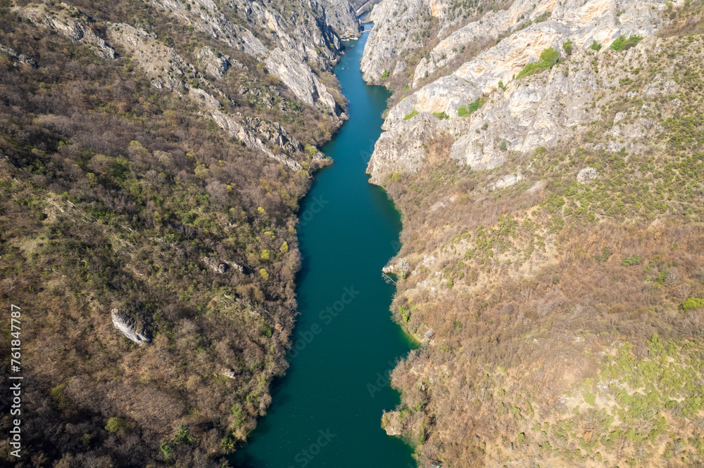 View of Matka Canyon in North Macedonia