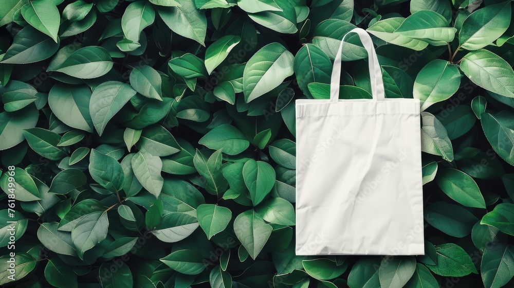 Mock up Eco friendly cloth bags. Blank white reusable shopping bag on ...