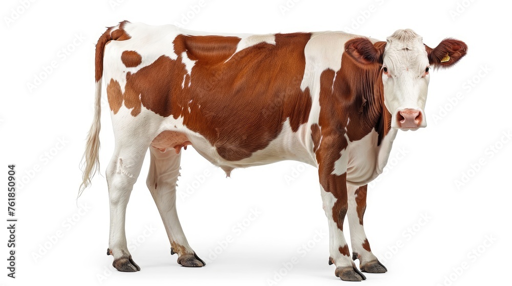 cow full body isolated on white background