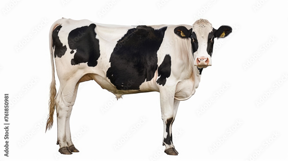 cow full body isolated on white background