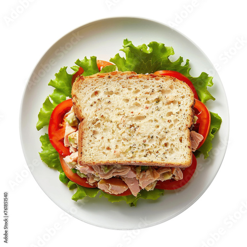 Delicious Tuna Salad Sandwich Isolated on a Transparent Background © JJAVA
