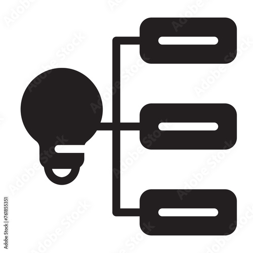 project management glyph icon