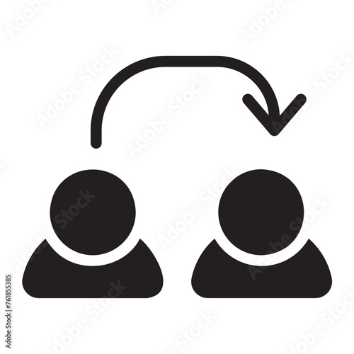 influencing glyph icon