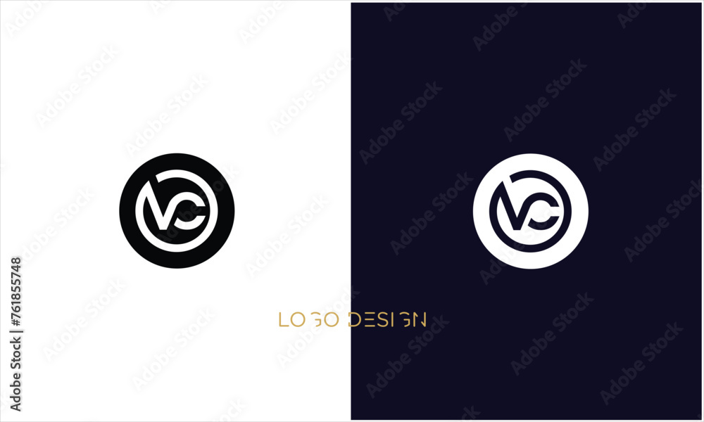 VC, CV, V, C, Abstract Letters Logo monogram VC, CV, V, C, Abstract Letters Logo monogram
