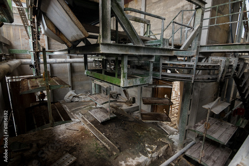 Abandoned ceramic factory with equipment