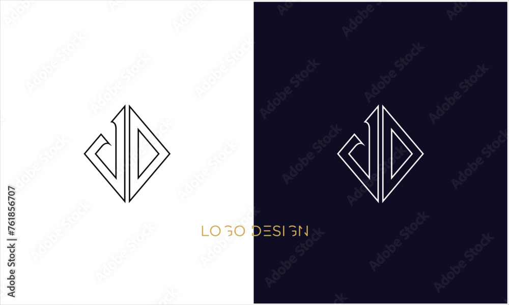 VD, DV, V, D, Abstract letters Logo Monogram VD, DV, V, D, Abstract letters Logo Monogram
