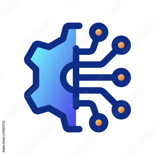 Editable configuration, setting, tech vector icon. AI technology, artificial intelligence, computer. Part of a big icon set family. Perfect for web and app interfaces, presentations, infographics, etc