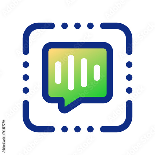 Editable speech recognition, voice scan vector icon. AI technology, artificial intelligence. Part of a big icon set family. Perfect for web and app interfaces, presentations, infographics, etc
