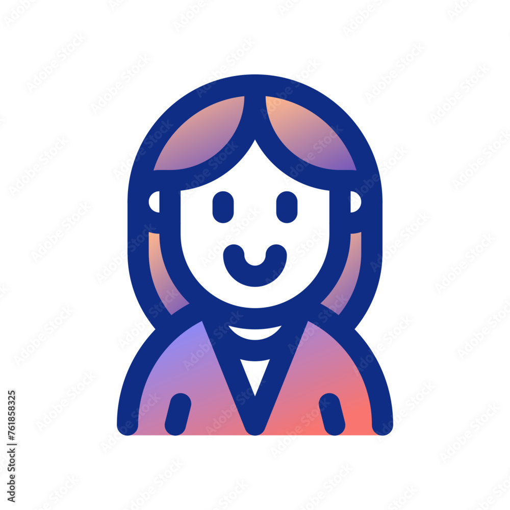 Editable female employee avatar vector icon. User, profile, identity, persona. Part of a big icon set family. Perfect for web and app interfaces, presentations, infographics, etc Editable female employee avatar vector icon. User, profile, identity, persona. Part of a big icon set family. Perfect for web and app interfaces, presentations, infographics, etc