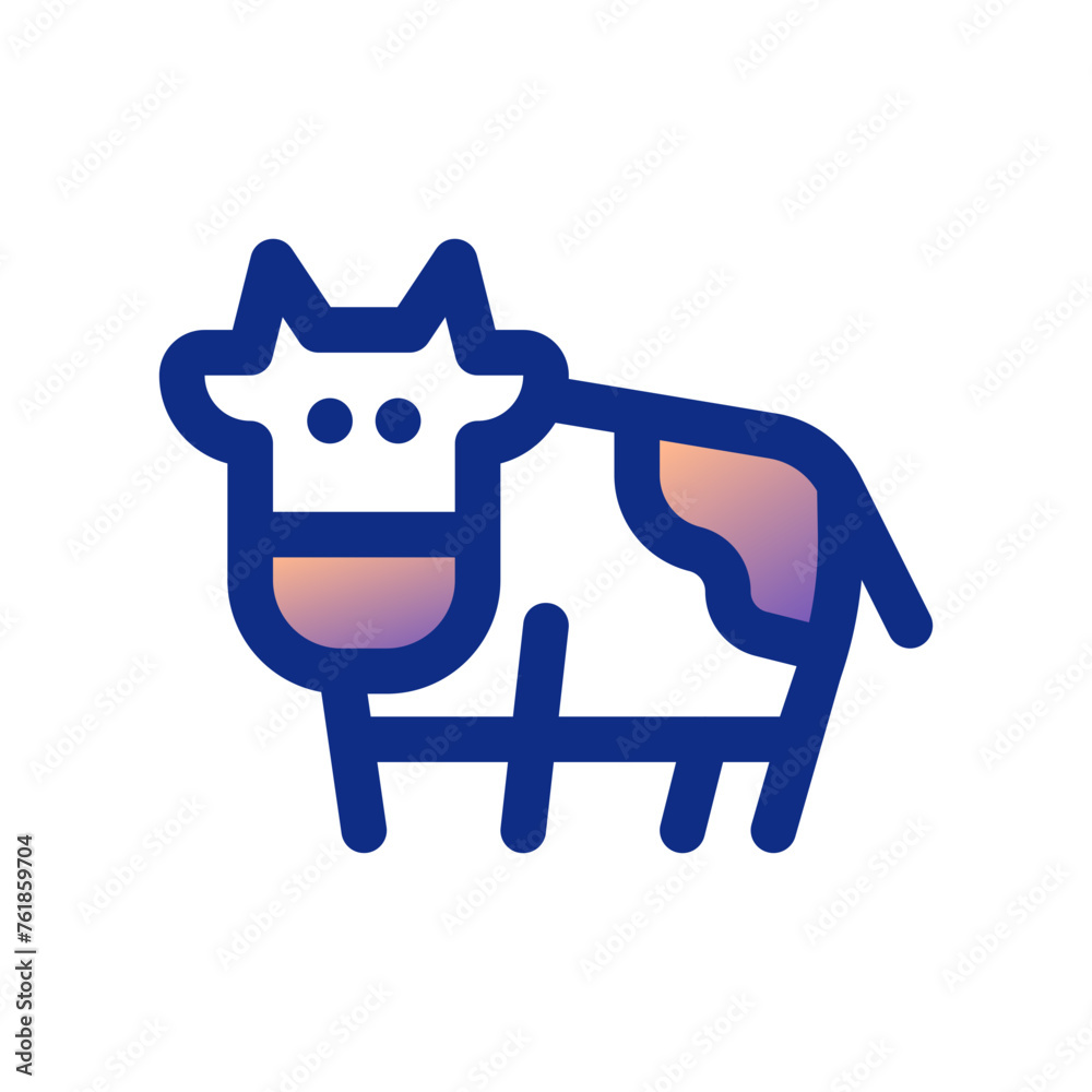 Editable cow, cattle, bull vector icon. Animal, farm, livestock. Part of a big icon set family. Perfect for web and app interfaces, presentations, infographics, etc Editable cow, cattle, bull vector icon. Animal, farm, livestock. Part of a big icon set family. Perfect for web and app interfaces, presentations, infographics, etc