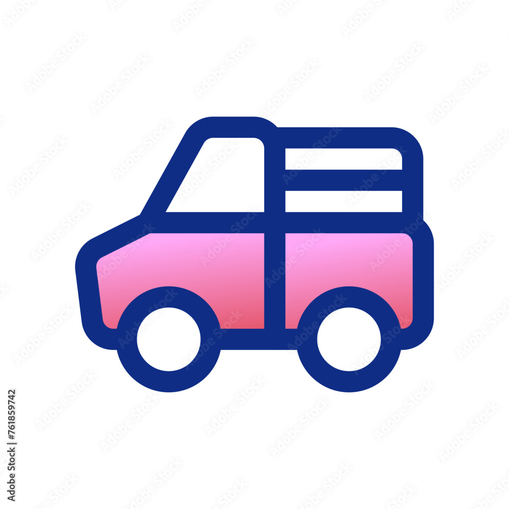 Editable farmer truck vector icon. Farming, transportation, vehicle. Part of a big icon set family. Perfect for web and app interfaces, presentations, infographics, etc
